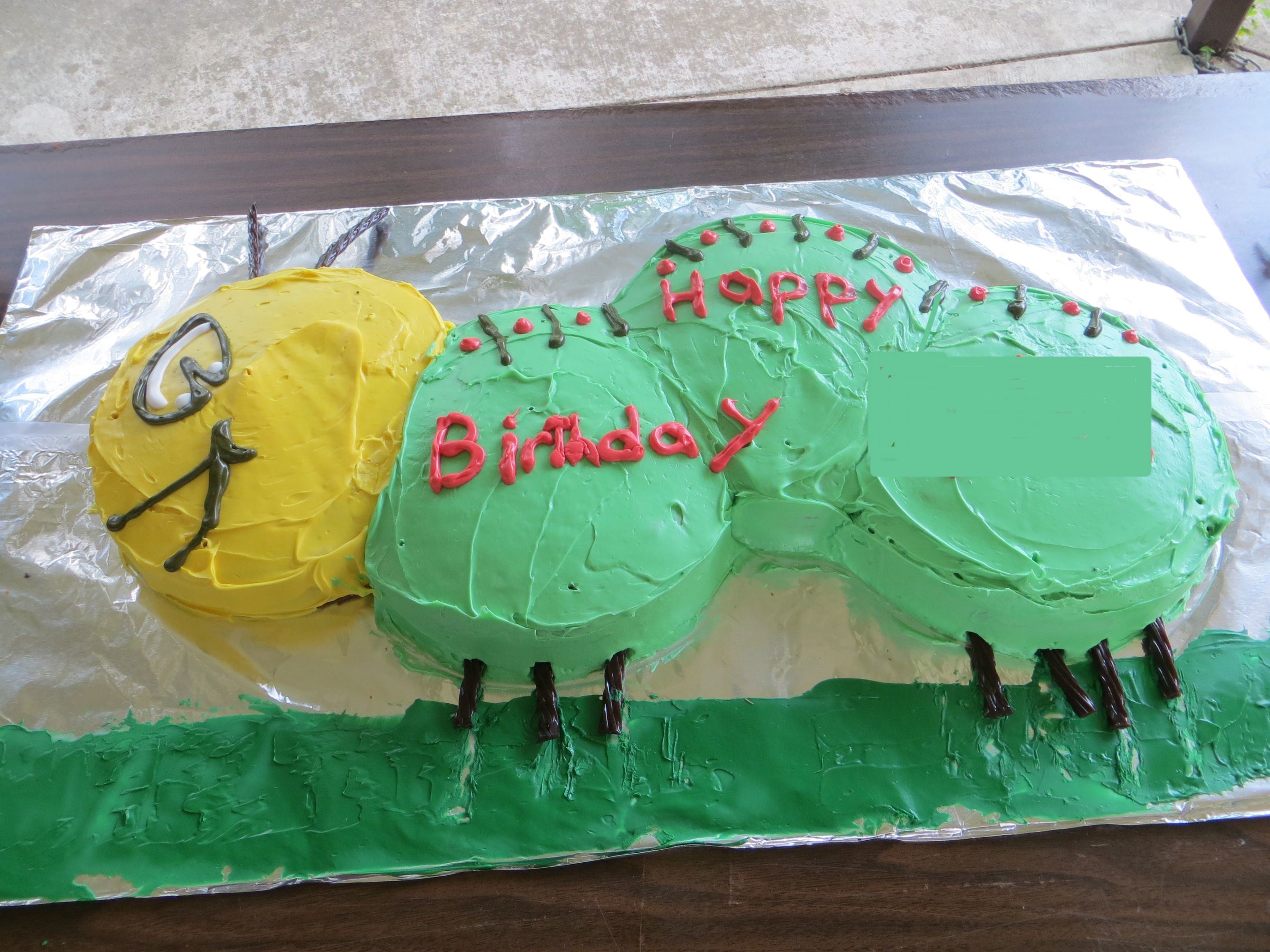 Birthday Caterpillar Cake
