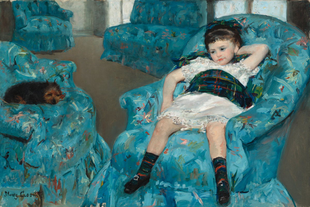 Little Girl on a Blue Armchair, Mary Cassatt